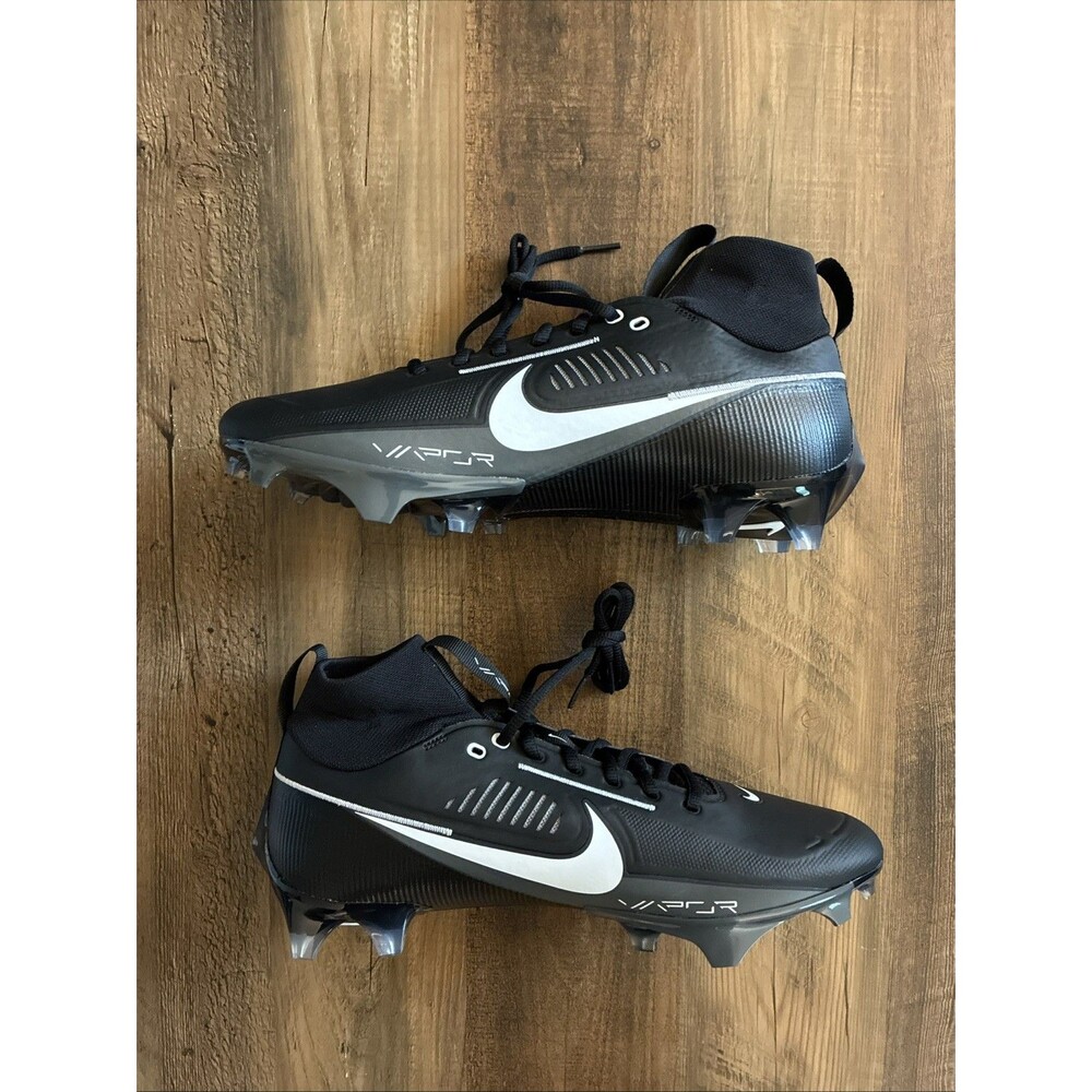 Nike Vapor Edge Pro 360 2 Black Grey Football Cleats Men Size 10.5 DA5456-010 - Picture 2 of 6